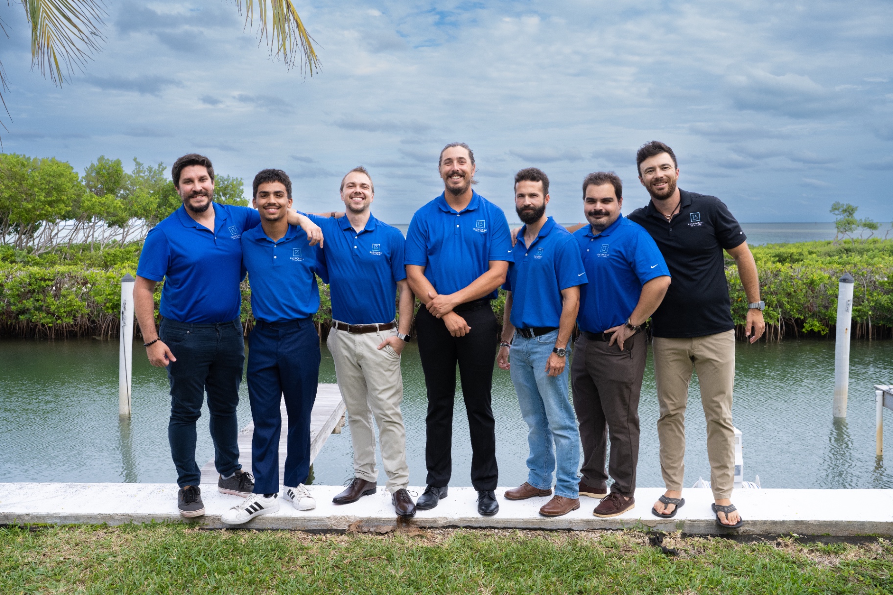 Engineering Solutions team posing together outdoors
